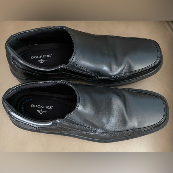 Dockers Men's Edson Loafers Mens 10.5M Black Leather Slip On Dress Shoes - Picture 3 of 6